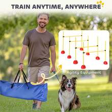 PawHut 4-Piece Dog Agility Equipment With 4 Hurdle Bars, For Training - Yellow - View 6