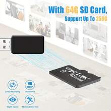 Rechargeable 1080P FHD Camera With 32GB Memory Card - Plug And Play - No WiFi Setup Required - USB Camera, Ideal For Pet Caregivers, Home, Office, And Warehouse - Black - View 4