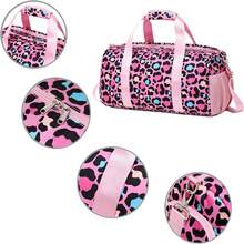 Bolsa Deporte Niña Unicornio Bolsa Deportiva Niña Bolsa Gimnasio Gym Bags Maleta Unicornio Niña Bolsa Danza Niña - rosa (leopardo rosa) - Ver 5