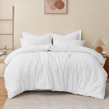 RUIKASI Double Duvet Set Bedding Set - White Duvet Cover Double Bed Set With Zip, Soft Brushed Microfibre Duvet Cover Set Quilt Cover With 2 Pillowcases - Green (Sage) - View 9
