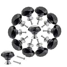 12pcs Crystal Glass Cabinet Knobs, Suitable For Wardrobe Doors, Drawer Cabinets, Shoe Cabinets, Kitchen Cabinets And Other Furniture, Single Hole 1.18 Inches, Small Zinc Alloy Handles, Furniture Accessories - Multicolor - View 19