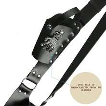 Bolsa colgante de espada de cuero PU de estilo retro medieval vikingo europeo y americano para guerrero al aire libre