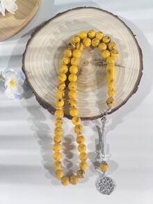1pc Galaxy/Starry Sky Resin Rosary Beads, 10mm 45pcs Acrylic Imitation Amber Single Strand Bracelet - Multicolor - View 21