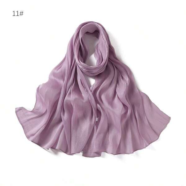 1 Stück eleganter einfarbiger Polyester-Schal, geeignet für alle Jahreszeiten