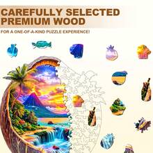 Coconut Dream - Wooden Jigsaw Puzzle, Asymmetrical Animal Shaped Wooden Puzzle Toy, Unique Party Game Gift, Decorative Art Puzzle, Tabletop Magic Puzzle, Unique Children's Educational Puzzle, Holiday Gift, Adult Wooden Puzzle, Christmas Gift, Back To School Gift, Birthday Gift (2D Puzzle)