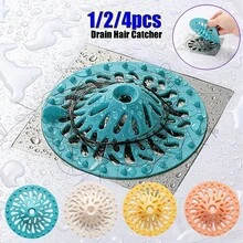 1pcs Hair Stopper Catcher Shower Drain Filter Kitchen Sink Filter Bathtub Drain Cover Bathroom Accessories - 1件新白色 - 查看 4