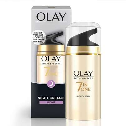 Olay 玉兰油多效合一修护晚霜 50g 紧致肌肤霜，SPF 15 | 防御紫外线和防晒 | 减少老年斑和黑斑 | 保湿亮肤配方 | 易于吸收 | 质地柔滑 | 亮肤均匀肤色