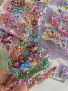 3D Cartoon Animal Water-Filled Decorative Stickers, Suitable For Scrapbooking, Rewards, And Christmas Crafts