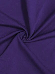 2 件套女士休闲纯色服装，拉链短款夹克上衣和松紧腰口袋紧身裤套装，适合春秋冬季 - 深紫色 - 查看 3