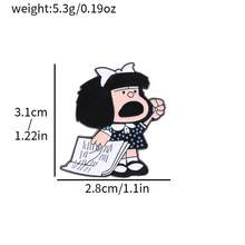 1 Classic Cartoon Badge - Cute Mafadaename Badge, Vibrant Colors, Durable Acrylic Badge For Clothing, Backpacks, Jackets - Unique Gift For Friends, Apparel Accessories, Lively Design, High-Quality Badge, Backpack Accessories, Fashion Accessories, Retro Aesthetics, Funny Style, Durable Material, Sturdy Construction, Decorative Badge, Logo Collection - Multicolor - View 15