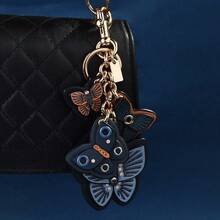 1 Pc New Colorful Butterfly String Women'S Fashionable Bag Pendant Tassel Butterfly Keychain Pendant - 蝴蝶串圖片色包包掛件 - 查看 2