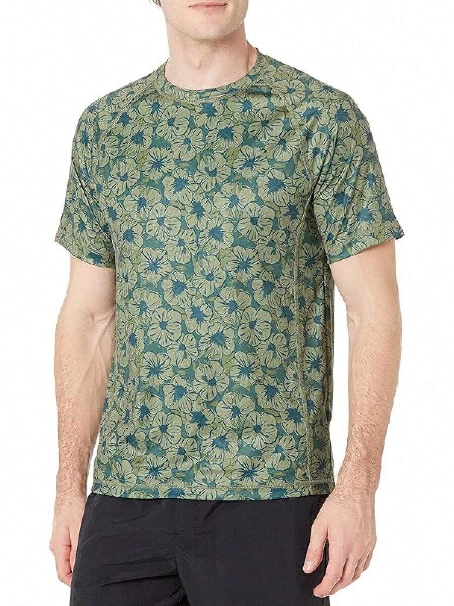 Essentials Men's UPF 50 Quick Dry Short Sleeve Swim Shirt - 彩色 - 查看 1