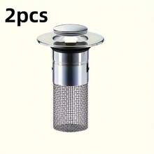 1/2个装 - 通用水槽排水塞 - 弹跳式防堵塞、防异味、防虫浴室洗脸盆过滤塞 厨房用品 厨房配件 厨房 厨房工具 - 銀色 - 查看 14