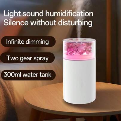 1pc USB Powered Minimalist Humidifier With 7-Color Mood Light, Quiet Operation, Fine Mist, Suitable For Bedroom/Office/Hotel/Car, Great Gift For Christmas, New Year, Mother's Day, Birthday