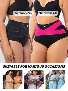 FLARIXA Plus Size Super High Waist Tummy Control Briefs Women Shapewear Bottom Cross Target Belly Shaping Panties Butt Lifting Underwear 0XL-4XL Underwear