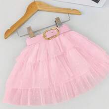 Children's Tulle Skirt With 3 Layers - Pink - View 1