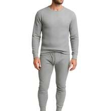 Men's 3 Pack Full Thermal Sets Ultra Soft 6 Piece Cotton Top And Bottom Set, Warm Cotton Long Johns, Winter Base Layer, Thermal Underwear For Men - 白色/炭灰色/灰色 - 查看 4