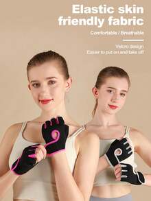 2pcs/Pair Men's And Women's Fingerless Cycling Gloves Professional Gym Anti Slip And Breathable Half Summer Fishing Women's Bicycle Gloves, Sports Fitness Gloves Diving Cloth Equipment Anti-Slip Shock Absorption Hand Protection For Gym Weightlifting, Travel Must Haves School Accessories Back To School Supplies - Multicolor - View 2
