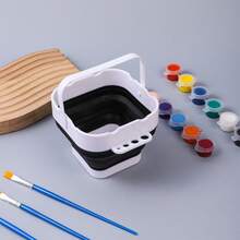 Collapsible Bucket, Collapsible Paint Basin, Oil And Water Cup, Multifunctional Brush Cleaner, Paint Brush Holder, Brush Cleaning Tools, Watercolor Brush Cleaner, Paint Brush Detergent - Multicolor - View 5