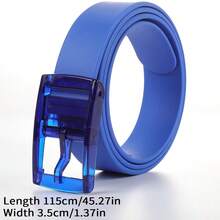 1pc Unisex Silicone Waist Belt With Plastic Buckle - Candy Color Slim Design, Suitable For Weddings, Parties And Daily Wear - Exquisite Gift Packaging, Special Occasion Apparel Accessory For Friends And Family, Minimalist Decor, High-Quality Item, Halloween, Christmas Gift