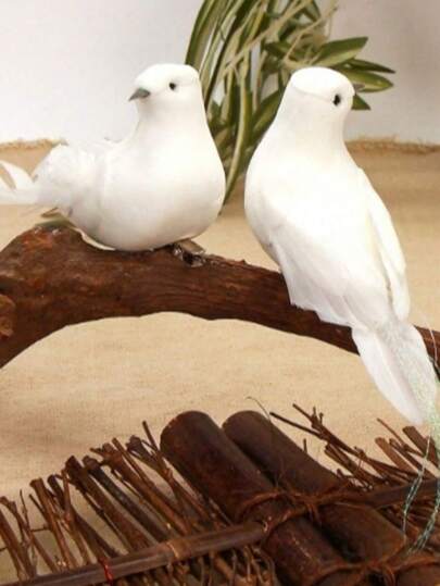 2/6/12개 팩 시뮬레이션 비둘기, 새 정원 장식품, 야외 정원 조경 장식품, 화분 조경 장식품, 가정 장식, 야외 장식, 크리스마스 트리 장식, 조각 장식.