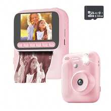 Digital Video Camera Vintage,Kids Camera Instant Print Camera For Kids Quick-Release Prints Christmas Birthday Gifts Age 6-14,Selfie Digital With 1080P Videos Toddler Portable Travel Toy - Multicolor - View 14