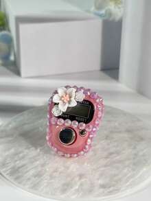 عداد أصابع مرصع بالألماس متعدد الألوان على شكل زهرة صغيرة، عداد إلكتروني محمول بزر يدوي، عداد بطاقة مصغر مناسب لعد التسبيح والرياضة وهدايا المناسبات - متعدد الألوان - مشاهدة 2