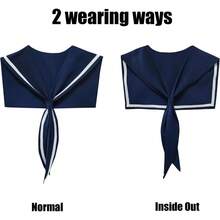 Sailor Collars Scarf For Women Top Fake Collar Necklaces Sailor Shawl Wraps Match Sweater Shirt Dress