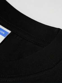 1pc Camiseta con Cita Inspiradora de Recuperación, Camiseta de Algodón de 220g, Adecuada para Adultos, Cuello Redondo, Tejido de Punto, Estilo Regular, Camiseta con Eslogan de Apoyo, Camiseta Fresca, Camiseta Unisex de Verano de Manga Corta, Perfecta para Festivales y Regalos de Cumpleaños, Estilo Callejero, Camisetas Divertidas, Camiseta, Camisetas Gráficas, Ropa Casual, Prendas Motivacionales, Diseño Unisex, Camiseta Gráfica, Material Transpirable, Algodón Suave, Camiseta Gráfica Divertida, Ropa para Adultos, Usuarias Casuales - Negro - Ver 5