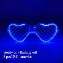 Gafas luminosas con luz LED para niños y adultos, lentes de neón que brillan en la oscuridad, con obturador, suministros deúsica para Bar y Club, 1/10 piezas B28V - 05 - Ver 9