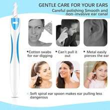1 Piece Earwax Removal Product Comes With 16 Soft And Flexible Replacement Tips Ear Cleaner Best For Removing Earwax Earwax Removal Tool - Màu xanh lam - Xem 5