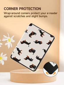 1 pieza Funda protectora para Kindle Paperwhite 5/Kindle NK 11/Kindle Edition con diseño lindo de cachorro de dibujos animados y lunares, función de activación/suspensión automática, ligera y ajustada para proteger tu dispositivo de lectura - Multicolor - Ver 8