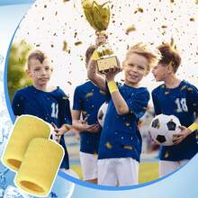 12 Pcs Sports Wristbands Sports Absorbent Wristband Wrist Athletic Sweat Bands