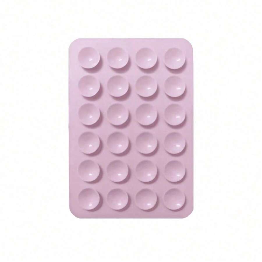 1PC One-Side Silicone Suction Cup Minimalist Suction Cup Sticker Anti-Slip Phone Case Portable Movable Phone Holder (Suitable For Glass, Tile And Other Smooth Surfaces, Clean The Product Surface Before Use For Longer Use) - Màu Hồng baby - Xem 1