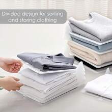 10 Pack T Shirt Organizer Closet Organizer Clothing Trays, Folding Clothes Board Stackable, Shirt Receipt Board Organizer - Grey - View 6