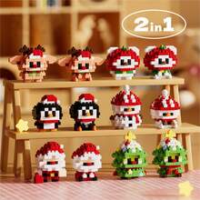 1set Santa Claus Snowman Elk Tree Micro Particle Building Blocks Birthday Gift - Christmas Gift - Halloween Gift - Perfect Gift - Gift - Multicolor - View 10