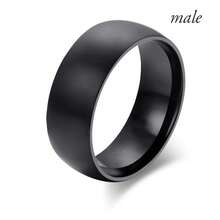 1pc Fashion Jewelry Couple Rings For Lover's Charm Women Rhinestones Artificial Zirconia Rings Set Fashion Stainless Steel Men Black Ring Wedding Anniversary Gift - Nữ giới - Xem 4