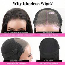 bling hair Wear And Go Glueless Wigs Human Hair Pre Plucked Pre Cut 6x4 Deep Wave Lace Frontal Wigs Human Hair 200% Density 26 Inch Ready To Wear Deep Wave Curly Glueless 5x5 Lace Closure Wigs Glueless Wig For Women Curly Wave 9x6 7x5 Glueless Wig HD Transparent Lace Front Wigs Brazilian Wet And Wavy For Beginners Natural Color - Natural Black - 查看 11