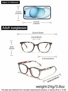 两副女士亚克力波西米亚撞色休闲方框轻便眼镜，适合日常阅读和通勤。 - 彩色 - 查看 8