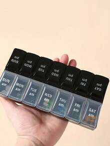 Large Capacity & Portable - 14 Compartments Fine Organizer Weekly Pill Organizer, Multifunctional Travel Pill Case For Daily Medication, Must-Have Health Essential For Students Back To School, Transparent Leak-Proof Compartments Design, Easily Manage Daily Medication, Perfect Companion For Home And Travel - Multicolor - View 5