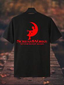 Camiseta temática Ropa de Halloween "scream works" noche de brujas octubre otoño cómoda - Negro - Ver 3