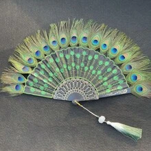 High Quality Natural Peacock Feathers 25-30cm Home Decoration Long Feather Vase Flower Arrangement Decoration Peacock Feathers - Green - View 10