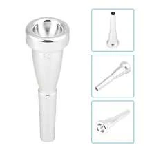 Trumpet Mouthpiece For Musical Instrument Size 3C (Silver Plated) - Silver - View 5