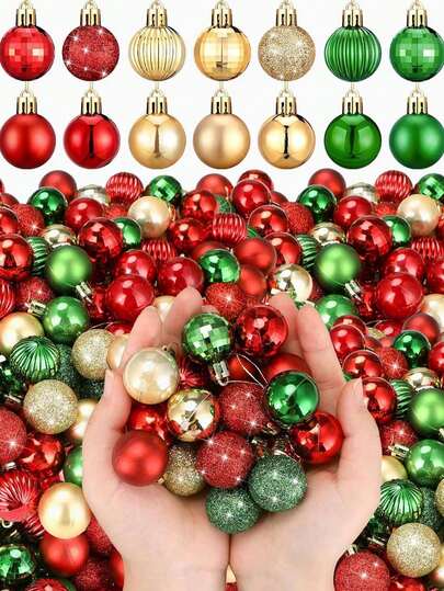 3个/1个随机颜色圣诞球装饰品，适用于圣诞树 - 迷你防碎圣诞树装饰挂球，适用于节日婚礼派对装饰、圣诞装饰、冬季房间装饰、圣诞家居装饰、圣诞礼物、圣诞装饰品