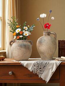 Vintage kreative Keramikvase, Heimdekoration, Keramiktopf, Blumentopf, Zimmer Dekoration Glasvase - Verschiedenfarbig - Übersicht 3