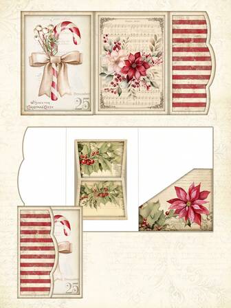 圣诞礼品卡夹、日记本、咖啡、证书、信封、圣诞礼物、派对礼物装饰品，适合儿童朋友