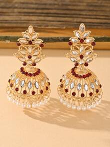 1 Pair Elegant Rhinestone Bohemian Style Earrings, Suitable For Women's Daily And Party Wear