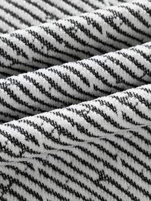 Herren Lässig gestreifte Jogginghose mit Kordelzug in der Taille, geeignet für den täglichen Weg zur Arbeit - Weiss - Übersicht 8