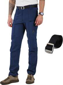 Ellobird Mens Flex Cargo Hiking Pants, Work Outdoor, Water Repellent 4-Way Stretch Lightweight, Men's Tactical Travel - Cinturón marítimo de Gibraltar - Ver 1