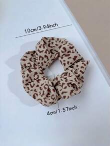 3/9件装经典猎豹纹布艺发圈，弹性发绳，适合扎马尾辫，波西米亚海滩度假风发型配饰，发圈，家居健身化妆配饰，女士头部配饰